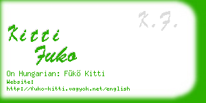 kitti fuko business card